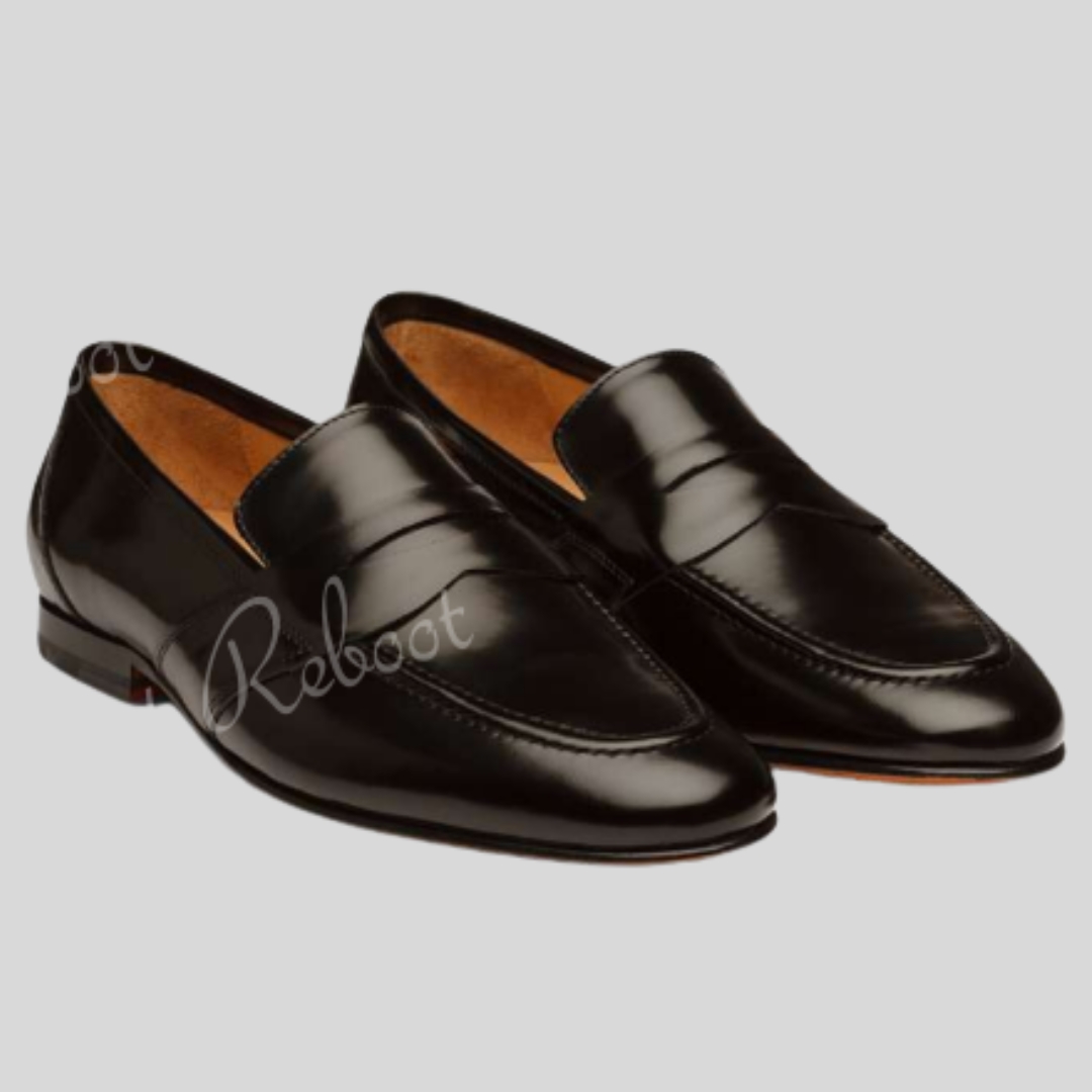 Leather Penny Loafers Shoes